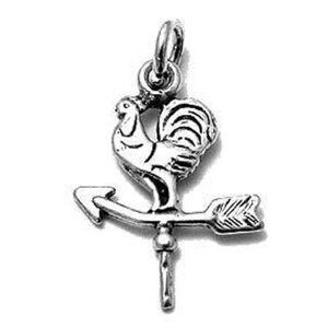 WEATHER VANE CHARM. STERLING SILVER